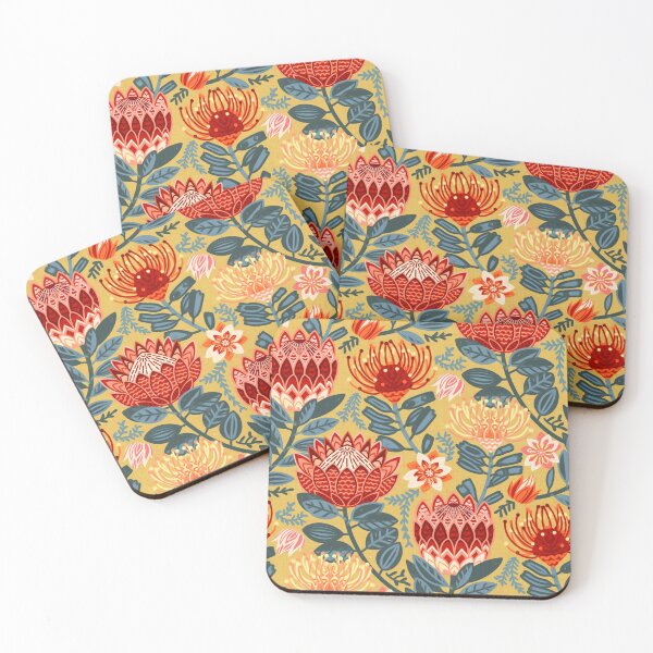 Item preview, Protea Chintz - Mustard designed and sold by TigaTiga.
