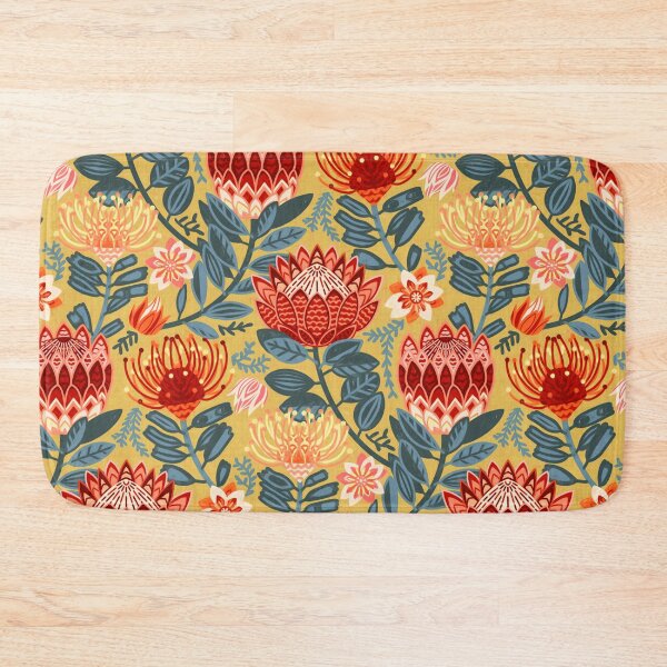 Item preview, Protea Chintz - Mustard designed and sold by TigaTiga.