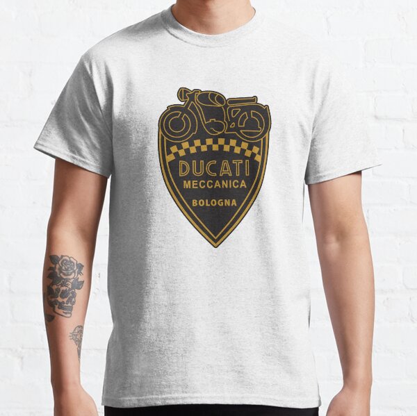 Ducati Meccanica Negra y Dorada Camiseta clásica