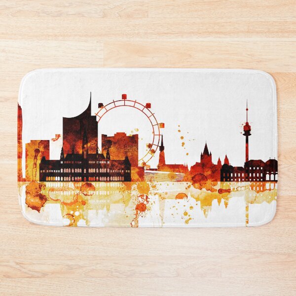 Item preview, Vienna Austria Red Yellow Skyline designed and sold by DimDom.