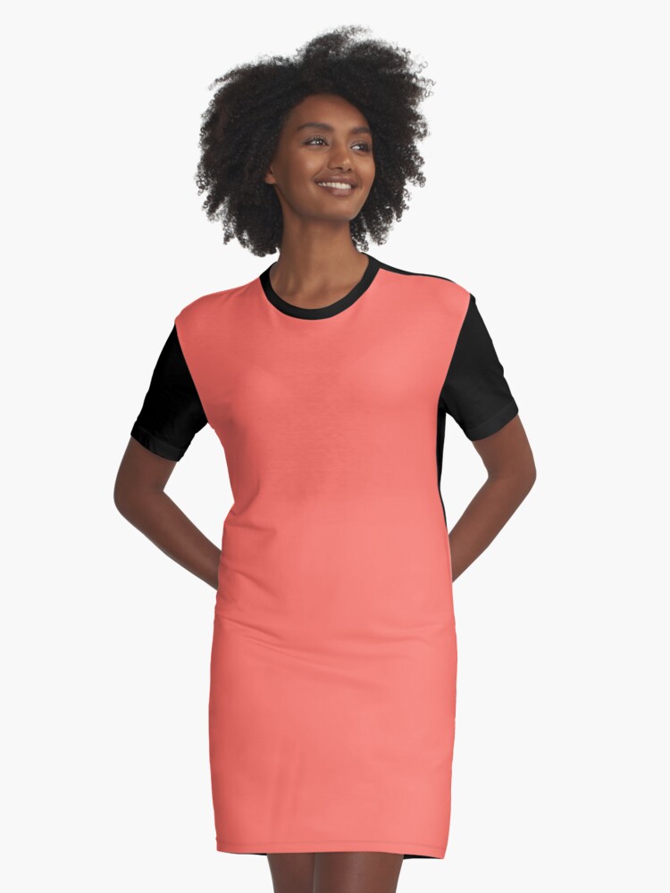 coral t shirt dress
