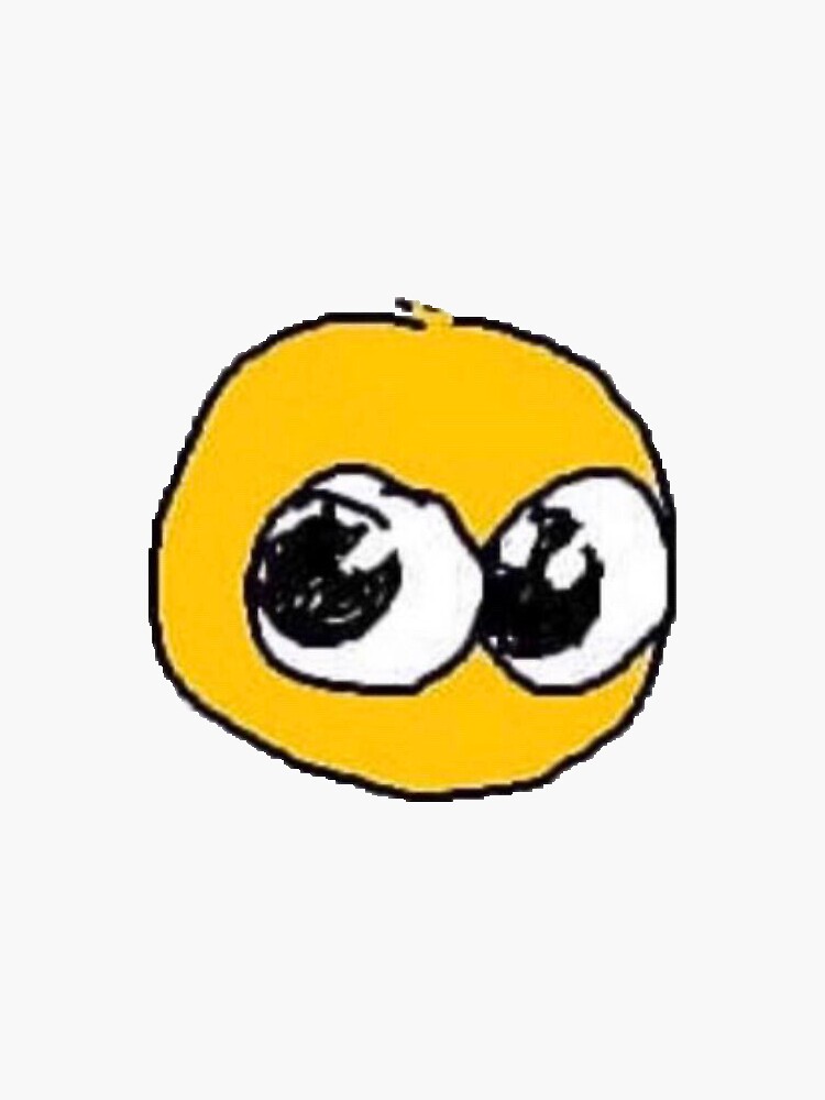 "Cursed Emoji - Shy" Sticker by kattyb0i | Redbubble