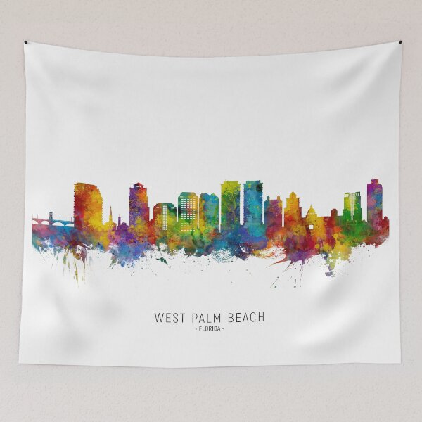 Item preview, West Palm Beach Florida Skyline designed and sold by ArtPrints.