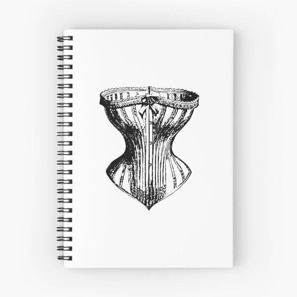 Item preview, Black Line Work Victorian Vintage Corset Pattern 2 designed and sold by RosalieReeves.