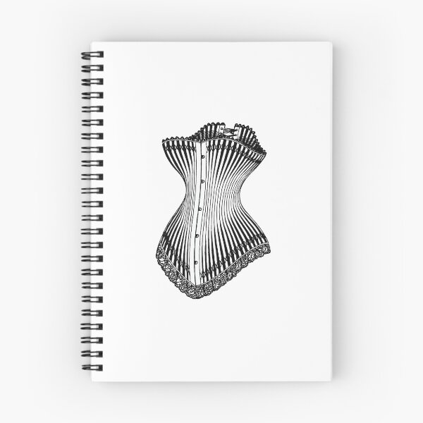 Item preview, Black Line Work Victorian Vintage Corset Pattern 3 designed and sold by RosalieReeves.