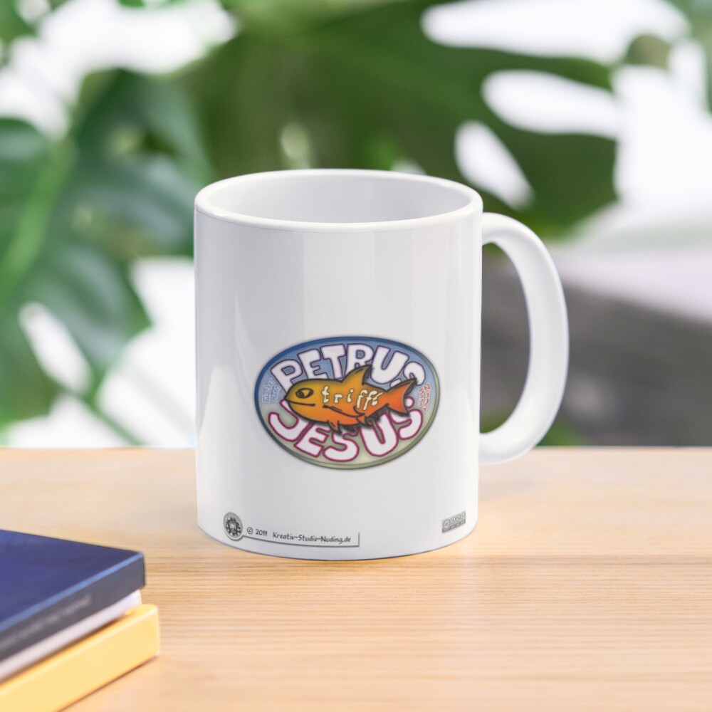 Petrus trifft Jesus - Cartoon-Design - Quatsch nicht ! Tasse