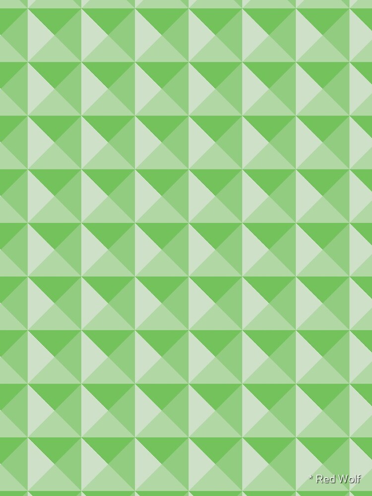 Geometric Pattern: Pyramid: Green Light by redwolfoz