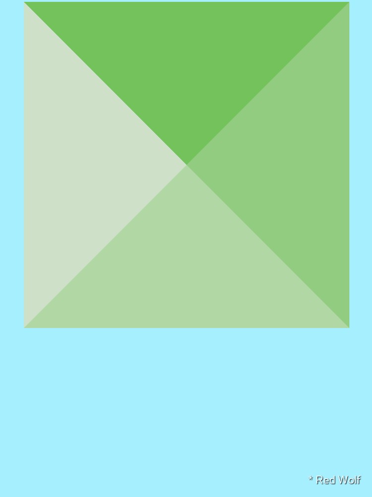 Geometric Pattern: Pyramid: Green Light by redwolfoz