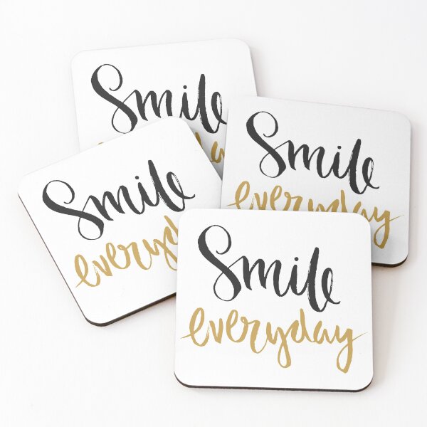 Item preview, Motivational Inspirational and Positive quote - Smile everyday  typography text art by Word Fandom - wordfandom designed and sold by Kerry Pritchard.