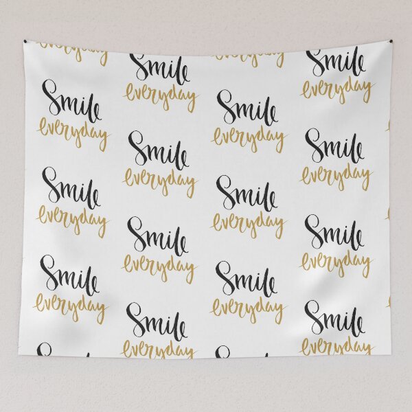Item preview, Motivational Inspirational and Positive quote - Smile everyday  typography text art by Word Fandom - wordfandom designed and sold by Kerry Pritchard.