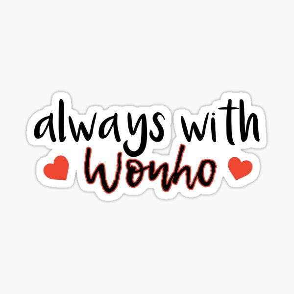 Vista previa del artículo con la obra «siempre con wonho monsta x pegatina», diseñado y vendido por vibesquadco.
