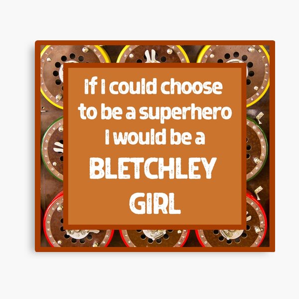 Superhero Bletchley Girl Design Canvas Print