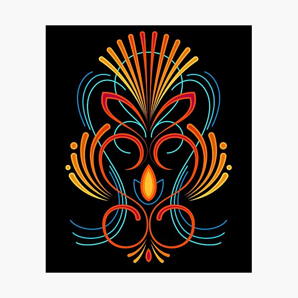 Item preview, colorful pattern of geometric shapes psychedelic designed and sold by KleinJenny.