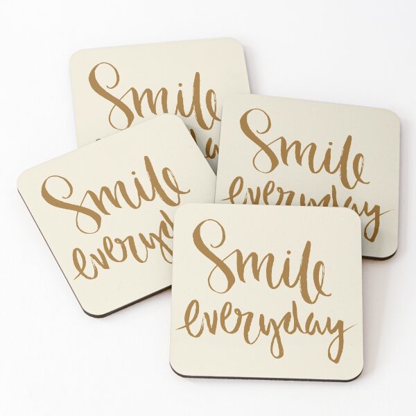 Item preview, Motivational Inspirational and Positive quote - Smile everyday  typography text art by Word Fandom - wordfandom designed and sold by Kerry Pritchard.