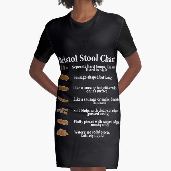 Bristol Stool Chart In White Writing Black Background Graphic T Shirt Dress For Sale By Gift