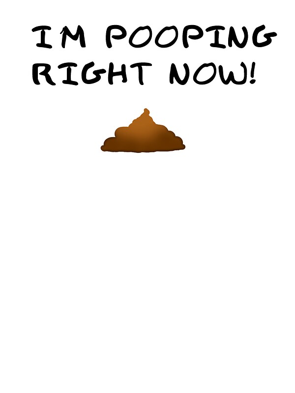 "I'm Pooping Right Now! Baby Tee w/ Blk Txt" Stickers by webart