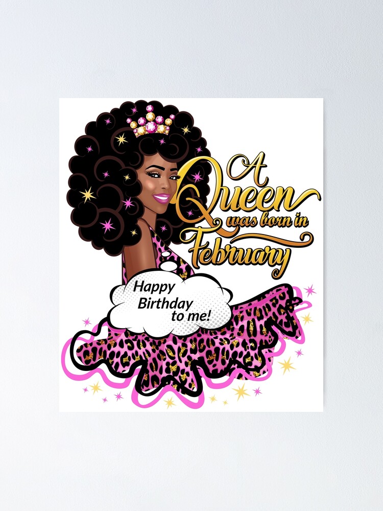 Queens Are Born In February Birthday T-Shirt For Black Women Queens Are Born In February Birthday T-Shirt For Black Women