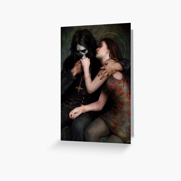 Obscene Kiss Greeting Card