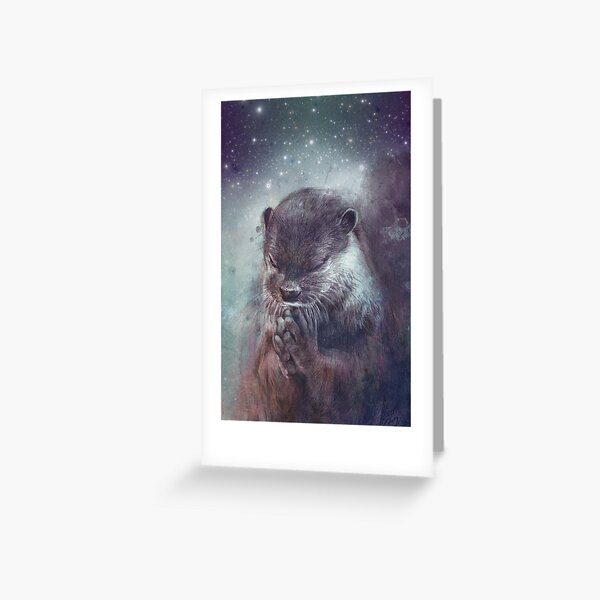 Holy Otter in space Grußkarte