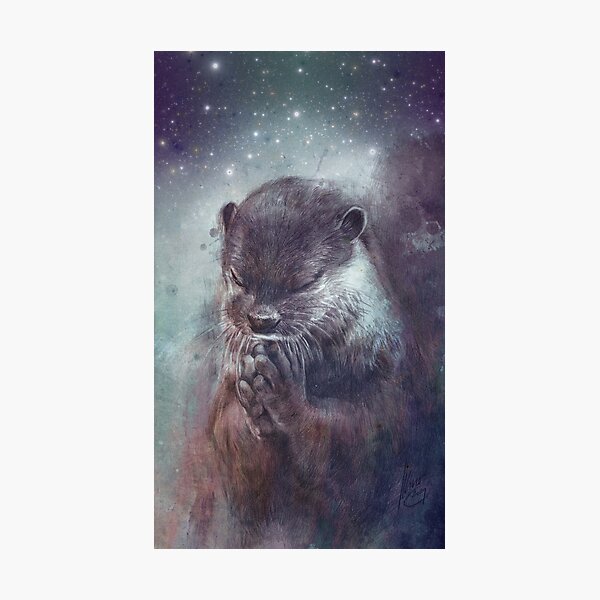 Holy Otter in space Fotodruck