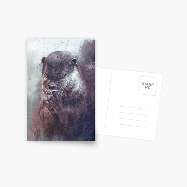 Meditating otter Postcard
