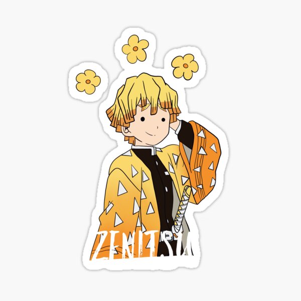 cute zenitsu sticker by khaleesi797 redbubble