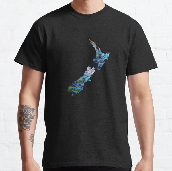 NEW ZEALAND MAP SIMPLE PAUA Classic T-Shirt