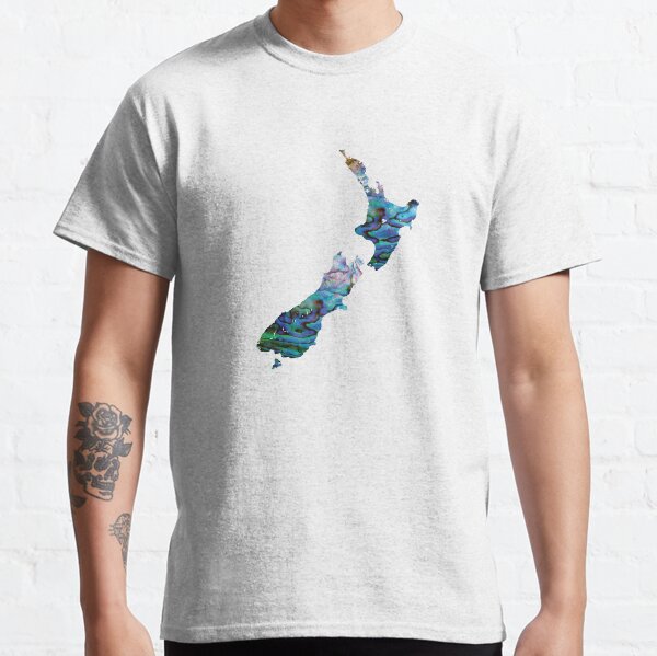 NEW ZEALAND MAP SIMPLE PAUA Classic T-Shirt