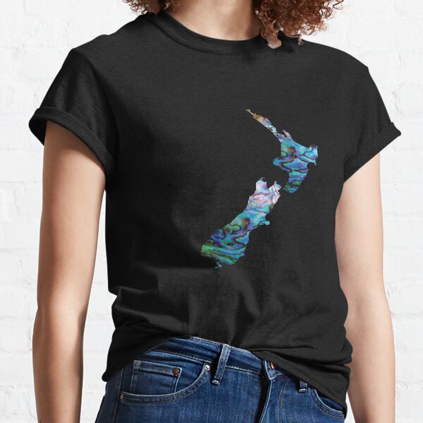NEW ZEALAND MAP SIMPLE PAUA Classic T-Shirt