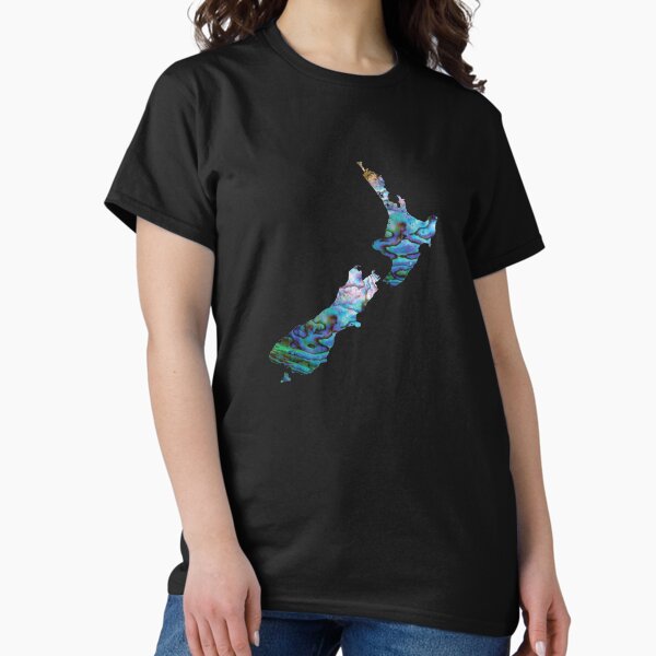 NEW ZEALAND MAP SIMPLE PAUA Classic T-Shirt