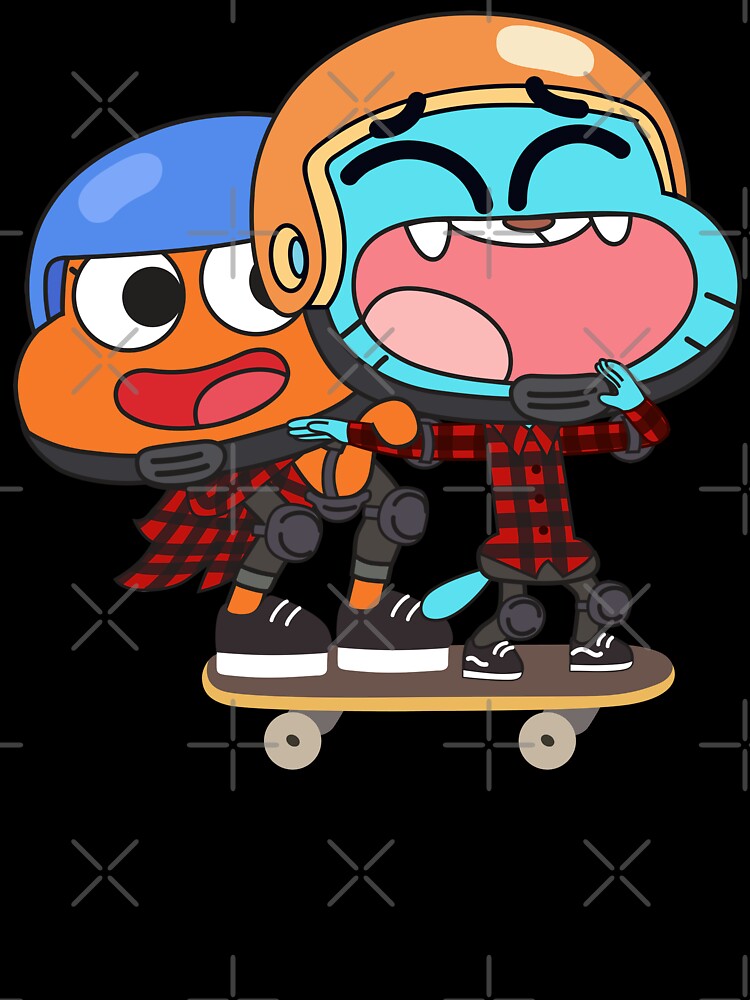 Thumbnail 2 of 2, Kids T-Shirt, Gumball Darwin Skate designed and sold by plushism.