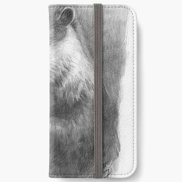 Meditierender Otter (schwarz-weiß) iPhone Flip-Case