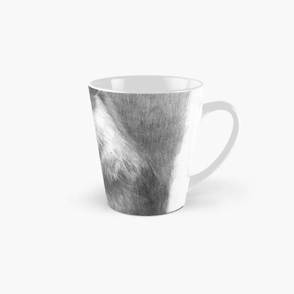 Meditating otter (black - and white) Tall Mug