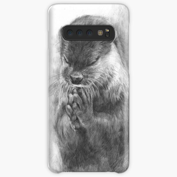 Meditating otter (black - and white) Samsung Galaxy Snap Case