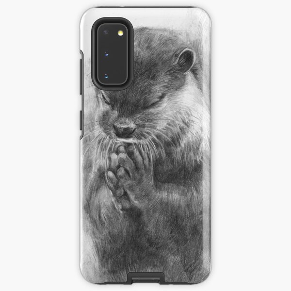 Meditierender Otter (schwarz-weiß) Samsung Galaxy Robuste Hülle