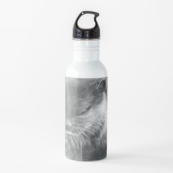 Meditating otter (black - and white) Water Bottle