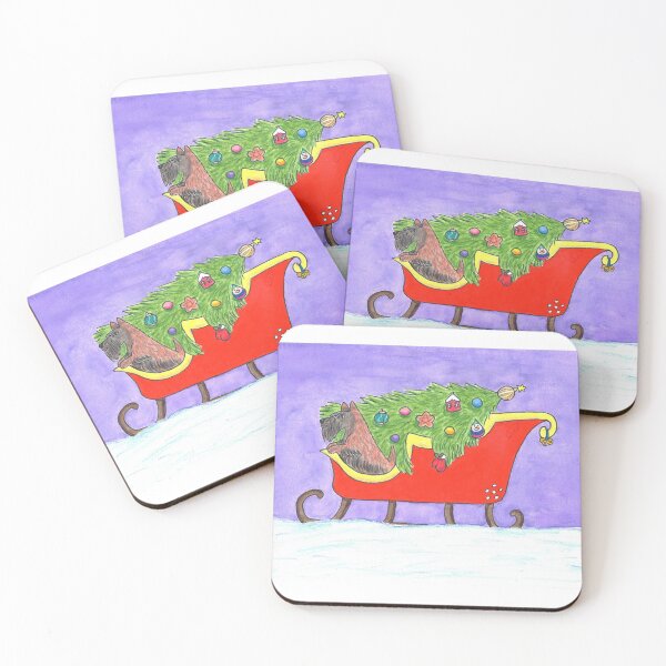 Item preview, Scottish Terrier on the sleigh designed and sold by Shiritoru.