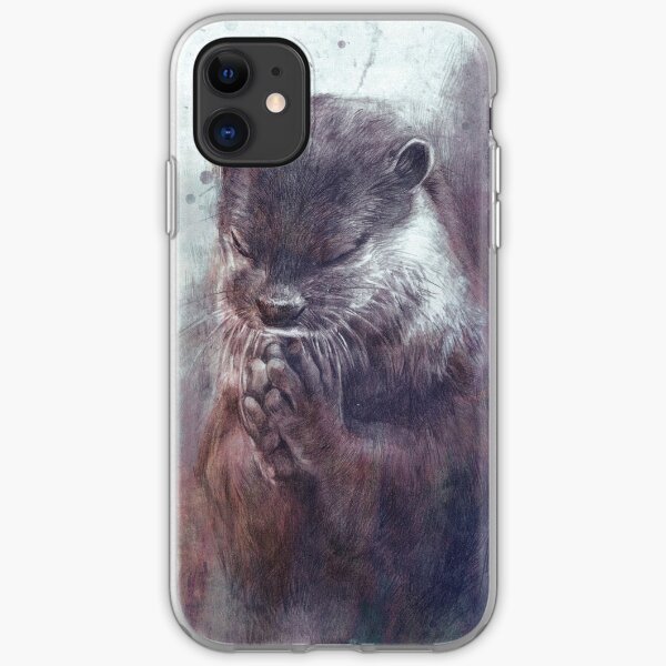 Meditating otter iPhone Soft Case