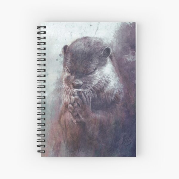Meditierender Otter (farbig) Spiralblock