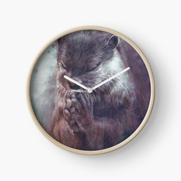 Meditating otter Clock