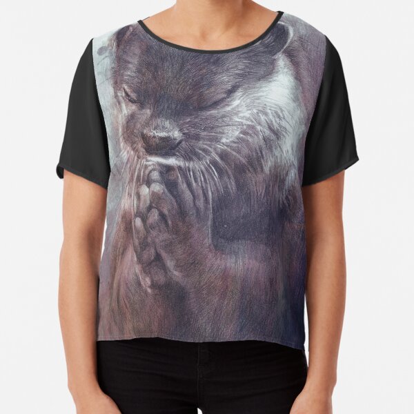 Meditierender Otter (farbig) Chiffon Top