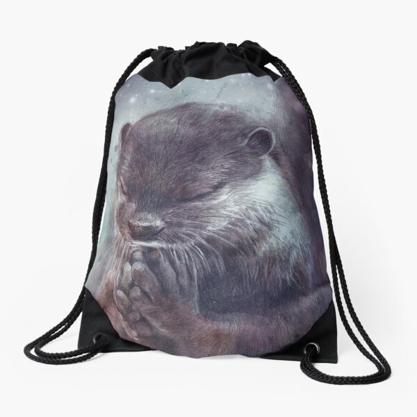 Holy Otter Drawstring Bag