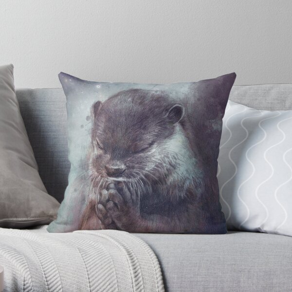 Holy Otter Throw Pillow