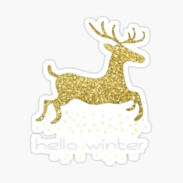 Hobbycraft - Winter Woodland Gold Glitter Foam Reindeer Stickers