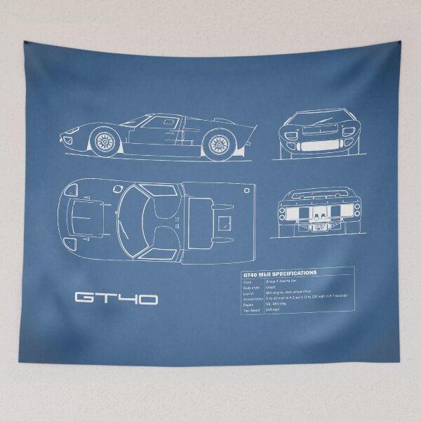 Artikelvorschau, Der GT40 Blueprint entworfen und verkauft von rogue-design.