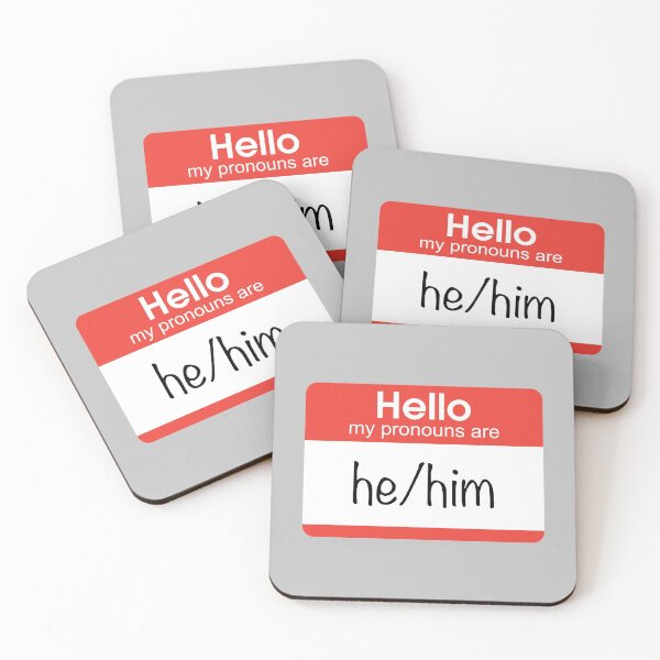 Item preview, Hello, my pronouns are...he/him designed and sold by fandemonium.