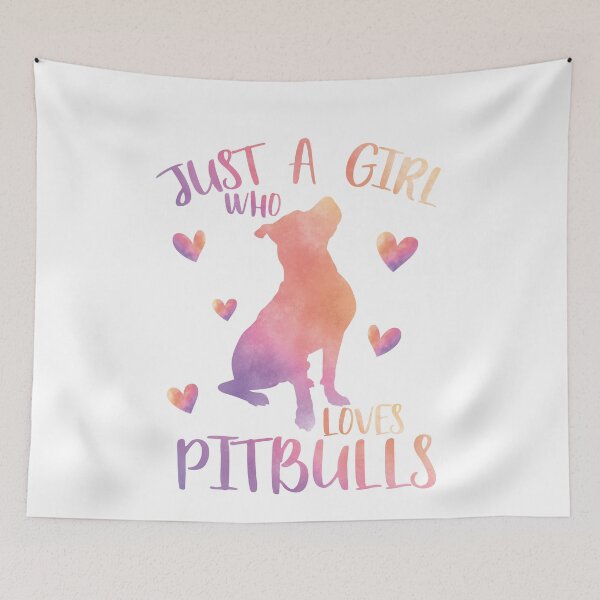 Item preview, Just a Girl who loves Pitbulls designed and sold by PrettyPittie Shop.