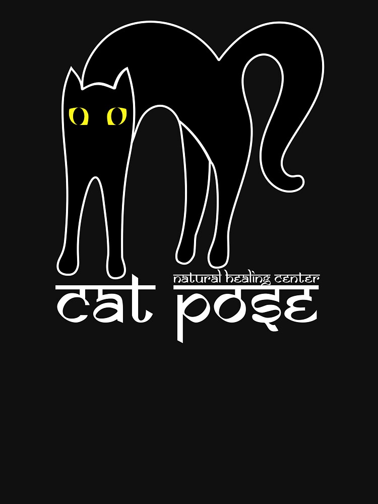 Cat Pose 1 - Cat Yoga (white text) by NaturalHealing