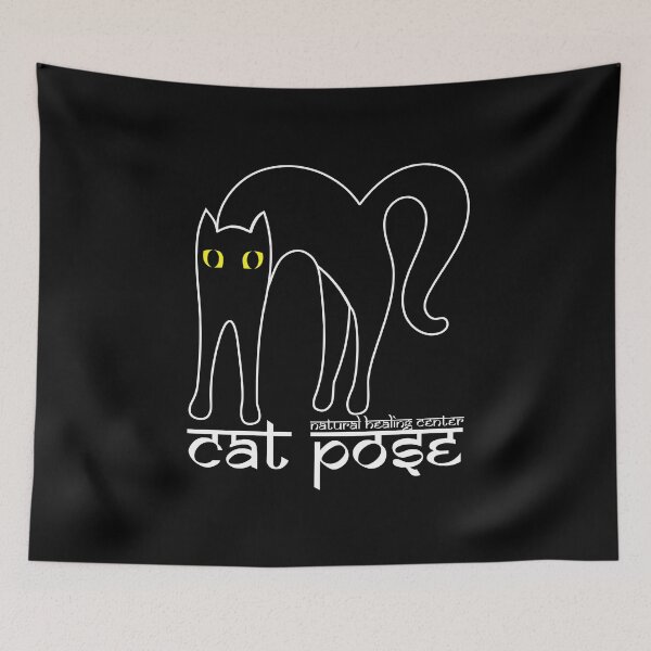 Item preview, Cat Pose 1 - Cat Yoga (white text) designed and sold by NaturalHealing.