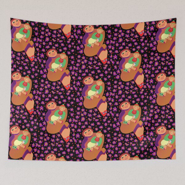 Item preview, Mom and Baby Floating in Vibrant Mauve Flowers designed and sold by Carremo.